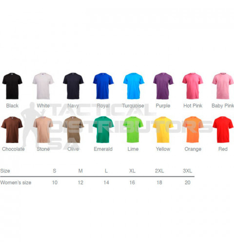 180g Plain T-Shirt - Various - Tactical Distributors SA