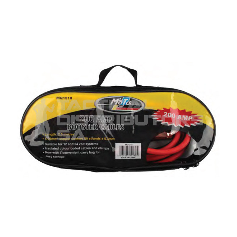 Moto-Quip 200 Amp Booster/Jumper Cable - 2.5m In Carry Bag