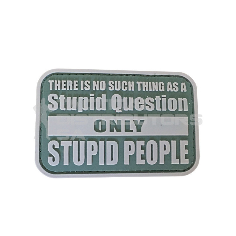 TacSpec "Stupid Questions" PVC Velcro Patch