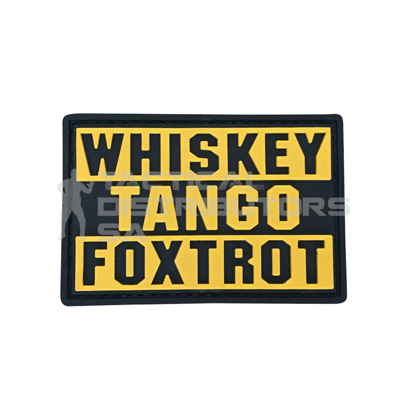TacSpec "Whiskey Tango Foxtrot" PVC Velcro Patch -...