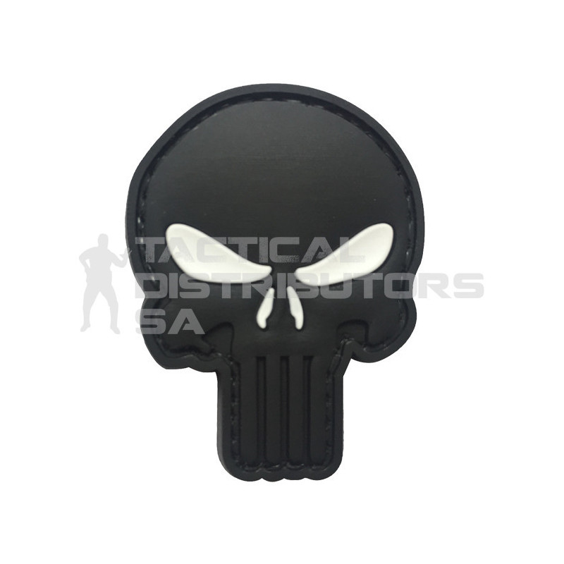 TacSpec "Cut Out Punisher" PVC Velcro Patch - Black