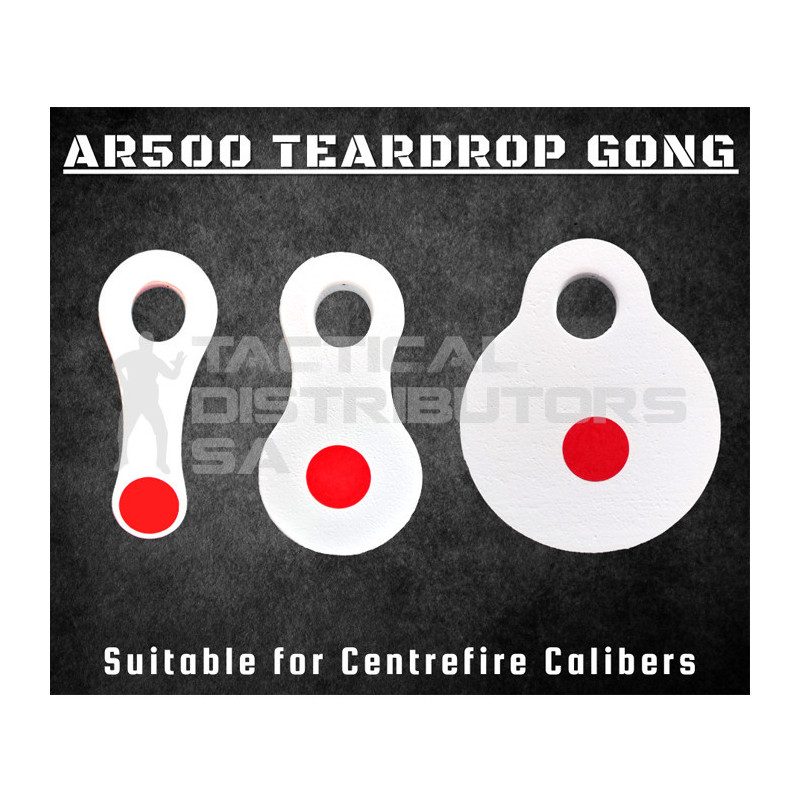 AR500 10mm Steel Gong Target - Teardrop - Various