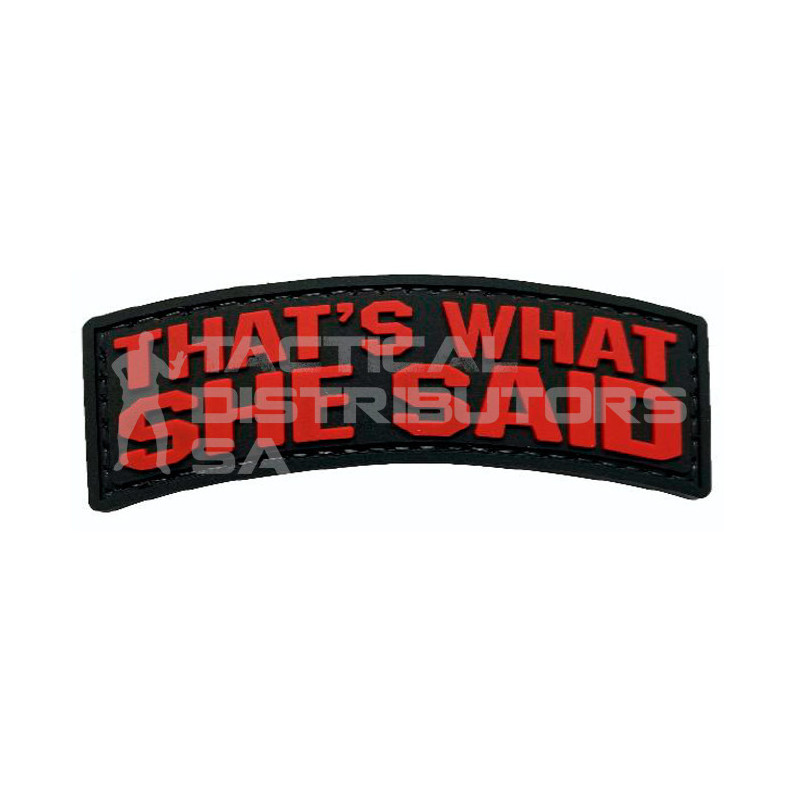 TacSpec "That's What She Said" PVC Velcro Patch - Red