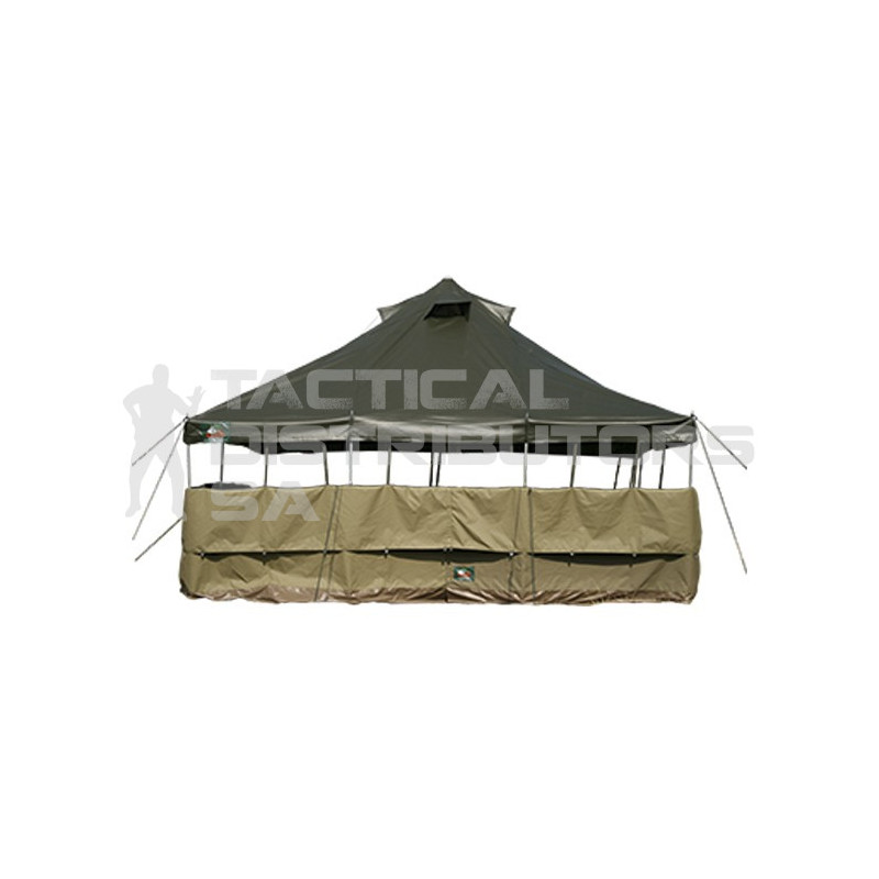 Tentco Bush Marquee/Army Canvas Tent w/ Dropdown Windows...