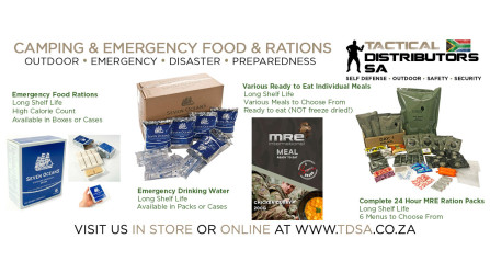 Complete and Individual Outdoor and Emergency Meals, Food and Water Rations Available from TDSA.