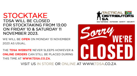 TDSA Boksburg Will Be Closed for Stocktake on 10 & 11 November 2023
