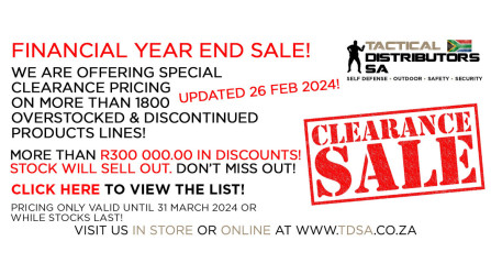 TDSA Financial Year End Clearance Sale!