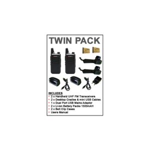 zartek tx-8 twin 002. Zartek TX8-Twin Two Way Radios UHF Handheld Transceiver