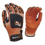 g122 gloves 001. Pioneer Maxmac Inpax Glove Cut Ansi LV5, 8G, Sandy Nitrile Palm Work Gloves