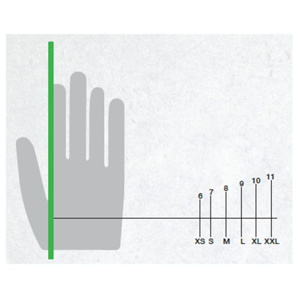 work glove sizing chart 001. Pioneer Maxmac Inpax Glove Cut Ansi LV5, 8G, Sandy Nitrile Palm Work Gloves