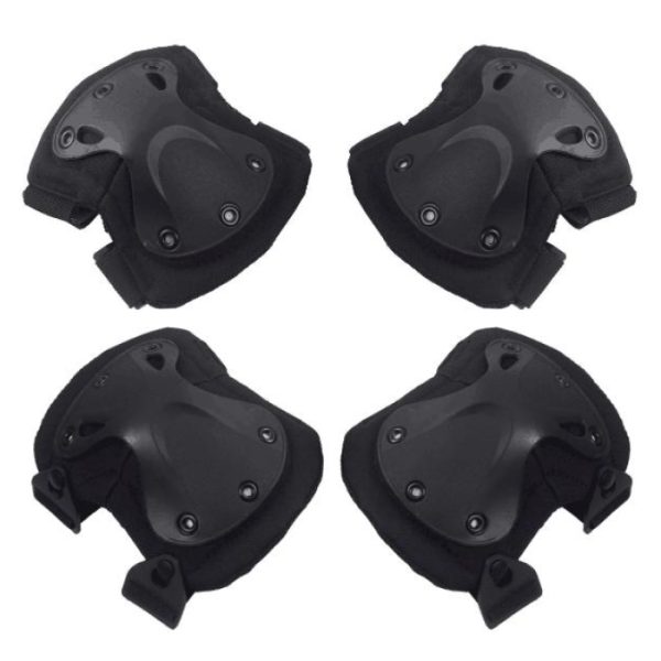 dzi hard shell tactical knee and elbow pad set 001. TacSpec Basic Hard Shell Tactical Knee and Elbow Pad Set - Various