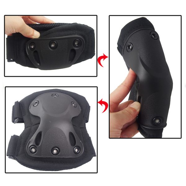 dzi hard shell tactical knee and elbow pad set 005. TacSpec Basic Hard Shell Tactical Knee and Elbow Pad Set - Various