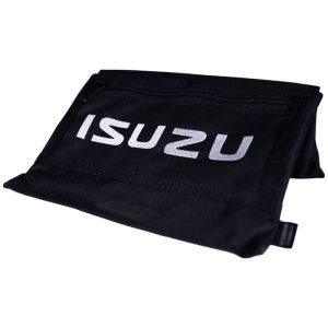 arm-rest-isuzu-black-white-001. DZI Vehicle Armrest - Black with Grey "Isuzu"