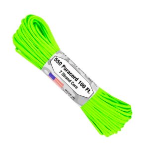 550-paracord-100ft-7-strand-core---neon-green-001. Atwood 550 7 Strand Core Paracord - Neon Green 100ft