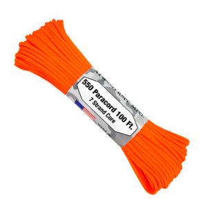 550-paracord-100ft-7-strand-core---neon-orange-001. Atwood 550 7 Strand Core Paracord - Neon Orange 100ft